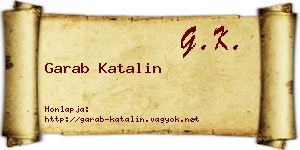 Garab Katalin névjegykártya