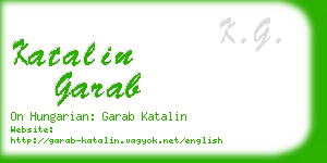 katalin garab business card